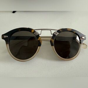 KREWE STL II Tortoise and Black Sunglasses NWOT